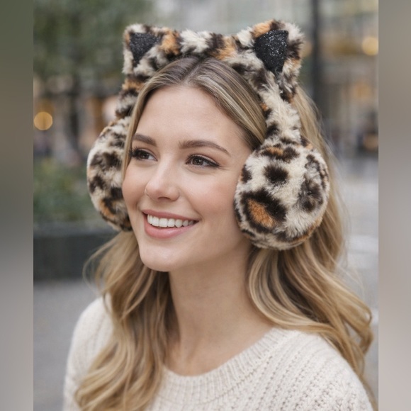 Accessories - Leopard Print Faux Fur Earmuffs